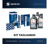 Kit tagliando olio motore SHELL HELIX HX8 5W40 5 LT 4 FILTRI BOSCH VW GOLF 4 IV