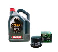 KIT TAGLIANDO OLIO MOTUL 10W40 FILTRO HF985 YAMAHA XP500 TMAX 5GJ MO61F3