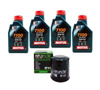 KIT TAGLIANDO OLIO MOTUL 10W50 FILTRO HF303 KAWASAKI EN650 04MO38F4