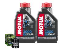 Kit Tagliando Olio Motul 3000 10W40 + Filtro Per GileraATV 250 Oregon2007>2008