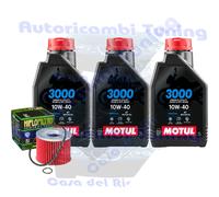 Kit Tagliando Olio Motul 3000 10W40 + Filtro Per Kawasaki ZL600 A1 A2 1986>1987