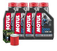 Kit Tagliando Olio Motul 3000 10W40 + Filtro Per Moto Morini 1200 9 1 2 2006>