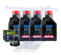 Kit Tagliando Olio Motul 3000 10W40 Per SuzukiATV LT-A700 X King Quad2005>2008