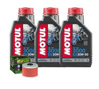 Kit Tagliando Olio Motul 3000 20W50 + Filtro Per Kawasaki KLX 230 230R 2020>2021