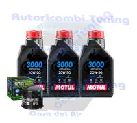 Kit Tagliando Olio Motul 3000 20W50 + Filtro Per SuzukiDL250 A- M0 V-Strom2020