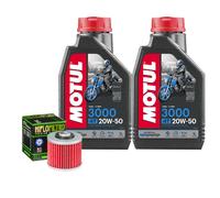 Kit Tagliando Olio Motul 3000 20W50 + Filtro Per Yamaha SR400 1JR