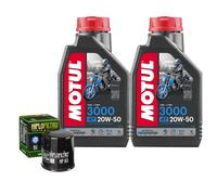 Kit Tagliando Olio Motul 3000 20W50 Per Kawasaki VN800 E1 E2 Drifter 2001>2002
