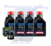 Kit Tagliando Olio Motul 3000 20W50 Per Kawasaki Z1000 B7F B8F ZR10002007>2008