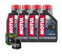 Kit Tagliando Olio Motul 3000 20W50 Per Kawasaki ZX600 ZX6-R Ninja 2009>2013