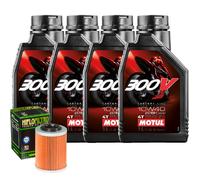 Kit Tagliando Olio Motul 300V 10W40 + Filtro Per Aprilia RSV 1000 SL Mille2000