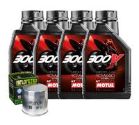 Kit Tagliando Olio motul 300V 10W40 + Filtro Per BMW R850 R Boxer 1999