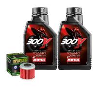 Kit Tagliando Olio Motul 300V 10W40 + Filtro Per Honda CRF250 RX-M 2021