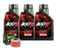 Kit Tagliando Olio Motul 300V 10W40 + Filtro Per Kawasaki KLX 230 230R 2020>2021