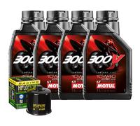 Kit Tagliando Olio Motul 300V 10W40 + Filtro Per Suzuki GSX-R600 WN WP 1992>1993
