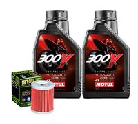 Kit Tagliando Olio Motul 300V 10W40 Filtro Per Yamaha YP400 R RA X-Max2013>2020