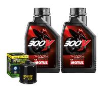Kit Tagliando Olio Motul 300V 10W40 Per Kawasaki VN800 E1 E2 Drifter 2001>2002
