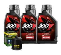 Kit Tagliando Olio Motul 300V 10W40 Per Kawasaki Z400 ER400 D-KF LF 2019>2020