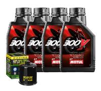 Kit Tagliando Olio Motul 300V 10W40 Per Kawasaki ZX600 ZX6-R Ninja 2009>2013