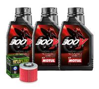 Kit Tagliando Olio Motul 300V 10W40 Per Yamaha XVS650 A Drag Star Clas 1998>2005