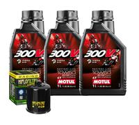 Kit Tagliando Olio Motul 300V 10W50 Filtro Per Honda CB750 Seven Fifty 2001>2002