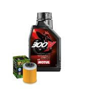 Kit Tagliando Olio Motul 300V 15W50 + Filtro Per Aprilia 125 RX 4T 2018>2020