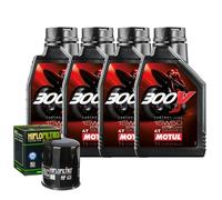 Kit Tagliando Olio Motul 300V 15W50 + Filtro Per Arctic Cat TRV550i GT EFI 2012