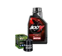 Kit Tagliando Olio Motul 300V 15W50 + Filtro Per Gilera 125 Nexus i.e 2008>2015