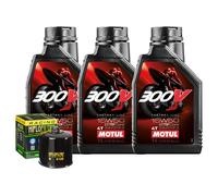 Kit Tagliando Olio Motul 300V 15W50 + Filtro Per Gilera Scooter 125 Arcore