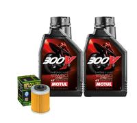 Kit Tagliando Olio Motul 300V 15W50 + Filtro Per Husqvarna TE5102008>2010
