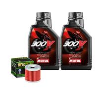 Kit Tagliando Olio Motul 300V 15W50 + Filtro Per Hyosung XRX125 2000>2008