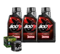 Kit Tagliando Olio Motul 300V 15W50 + Filtro Per Moto Guzzi 1000 SP2 1984>1987