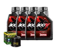 Kit Tagliando Olio Motul 300V 15W50 + Filtro Per Suzuki C50 Boulevard 2014>2016
