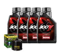 Kit Tagliando Olio Motul 300V 15W50 + Filtro Per Suzuki DL650 V-Strom 2019>2020