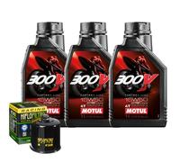 Kit Tagliando Olio Motul 300V 15W50 Per Kawasaki KVF750 Brute Force 2008>2009