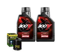 Kit Tagliando Olio Motul 300V 15W50 Per Polaris ATV 500 Big Boss 6x6 1998>1999