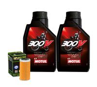 Kit Tagliando Olio Motul 300V 15W60 + Filtro Per KTM 450 SMR2008>2010