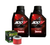 Kit Tagliando Olio Motul 300V 15W60 + Filtro Per PolarisATV 325 Ace2015>2016