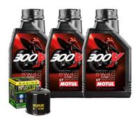 Kit Tagliando Olio Motul 300V 5W40 Filtro Per Cagiva 900 Grand Canyon 1990>1992