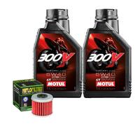 Kit Tagliando Olio Motul 300V 5W40 + Filtro Per Honda CRF450 RX-M 2021