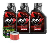 Kit Tagliando Olio Motul 300V 5W40 + Filtro Per Honda FMX650 RD12 2005>2007
