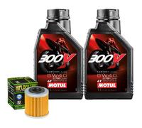Kit Tagliando Olio Motul 300V 5W40 + Filtro Per Husqvarna TCX5102008>2011