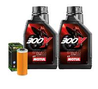 Kit Tagliando Olio Motul 300V 5W40 + Filtro Per Ural 750 Gear Up2010>2013