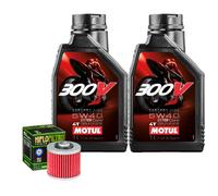 Kit Tagliando Olio Motul 300V 5W40 Filtro Per Yamaha XVS125 Drag Star 2000>2004