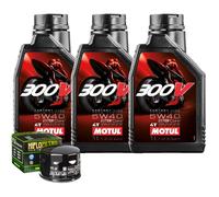 Kit Tagliando Olio Motul 300V 5W40 Per Gilera 800 GP GP Centenario2008>2014