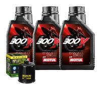 Kit Tagliando Olio Motul 300V 5W40 Per Kawasaki Z400 ER400 D-KF LF 2019>2020