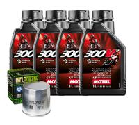 Kit Tagliando Olio motul 300V2 10W50 + Filtro Per BMW R1100 S Prep 2004