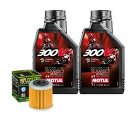 Kit Tagliando Olio Motul 300V2 10W50 + Filtro Per Husqvarna TXC510 2008>2009