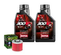 Kit Tagliando Olio Motul 300V2 10W50 + Filtro Per Yamaha BW350 T1987