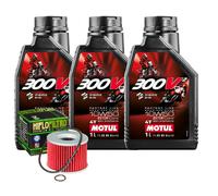 Kit Tagliando Olio Motul 300V2 10W50 + Filtro Per Yamaha FJ1200 1986>1995
