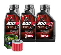 Kit Tagliando Olio Motul 300V2 10W50 Filtro Per Yamaha XVS650 DragStar 1997>2004